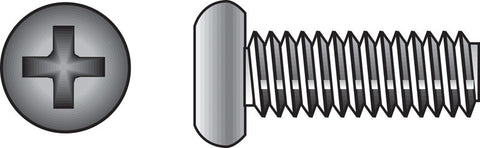 HILLMAN No. 10-24 Ga. X 2 in. L Phillips Flat Head Stainless Steel Machine Screws 100 pk
