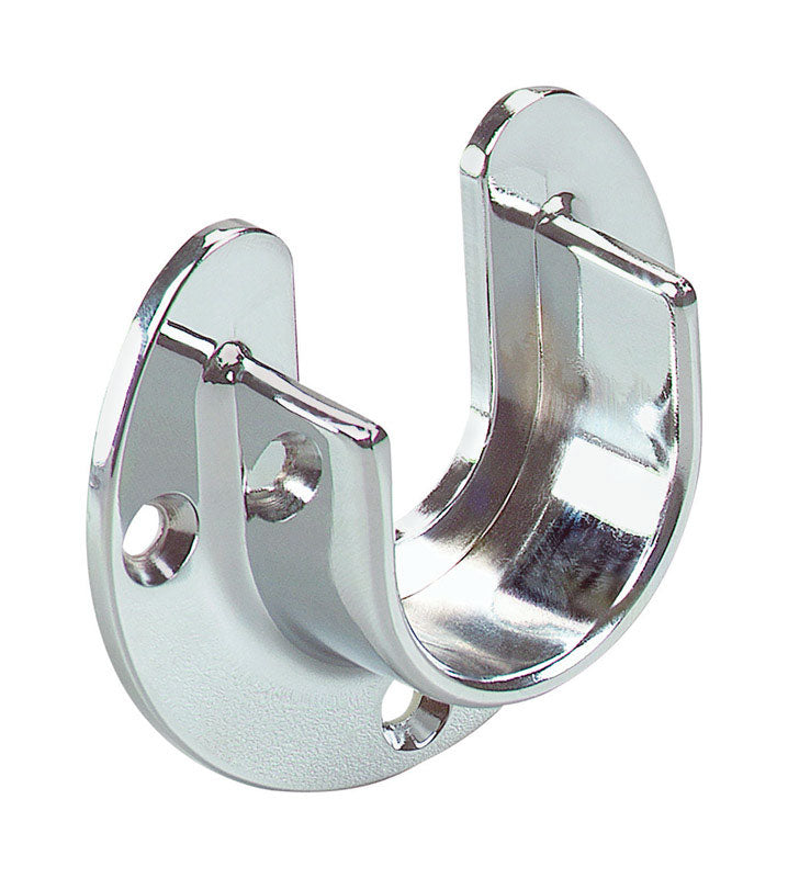 Knape & Vogt 2-1/4 in. L X 1-5/16 in. D Polished Chrome Steel Closet Rod Flange (Pack of 12)