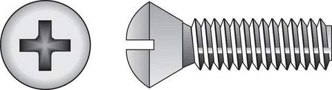 HILLMAN No. 1/4-20 in. X 1 in. L Phillips Oval Head Stainless Steel Machine Screws 100 pk