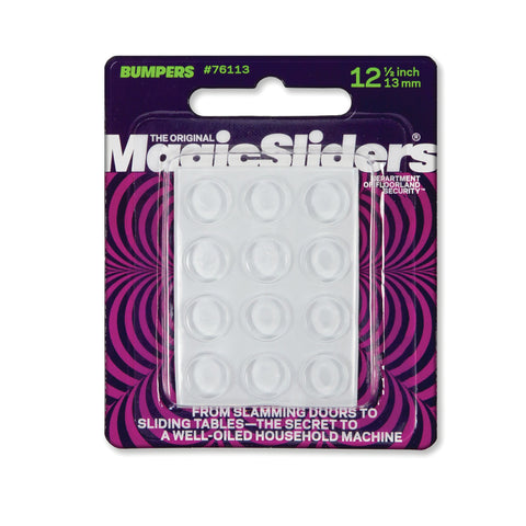 Magic Sliders Vinyl Self Adhesive Bumper Pads Clear Round 1/2 in. W X 1/2 in. L 12 pk (Pack of 6)