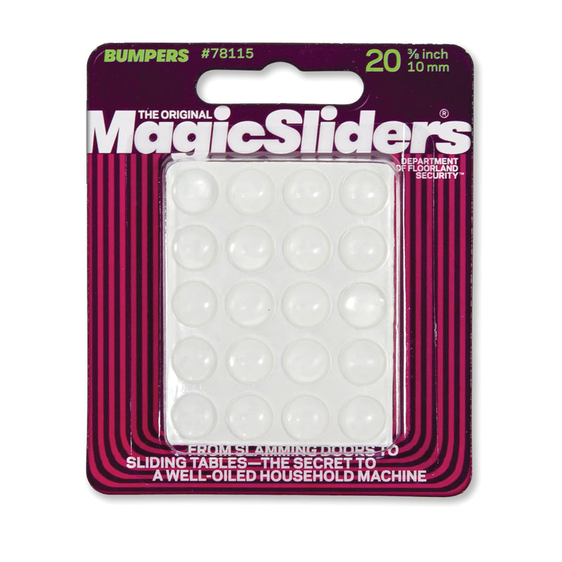 Magic Sliders Vinyl Self Adhesive Bumper Pads Clear Round 3/8 in. W X 3/8 in. L 20 pk (Pack of 6)