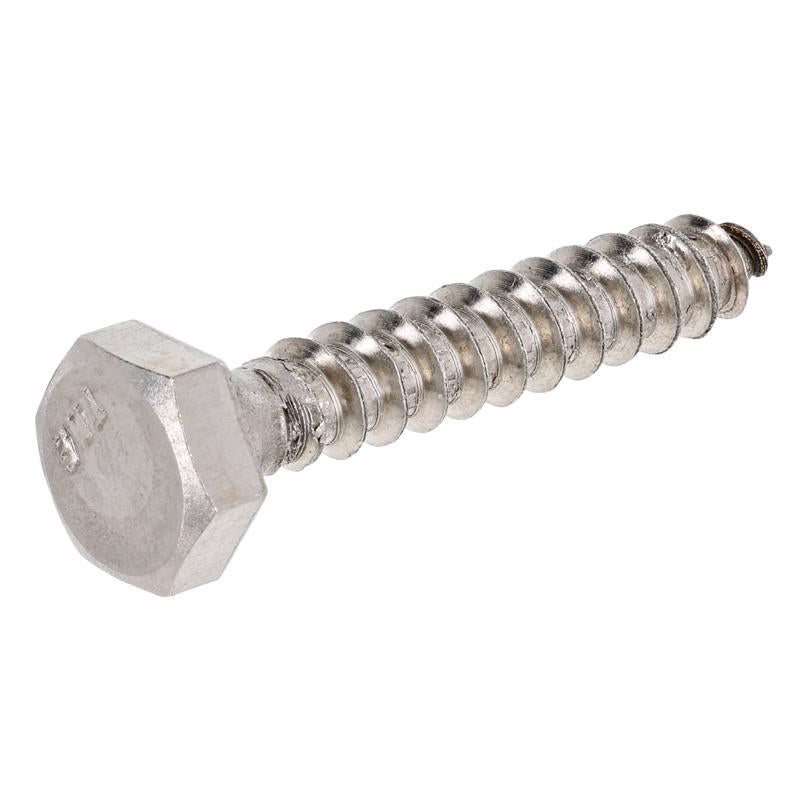 HILLMAN Tornillo lag hexagonal de acero inoxidable de 1/4 pulg. X 1-1/2 pulg. de largo, paquete de 50
