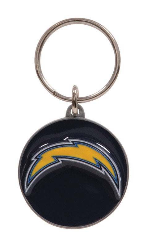 HILLMAN NFL Tempered Steel Multicolored Split Ring Keychain (Pack of 3)