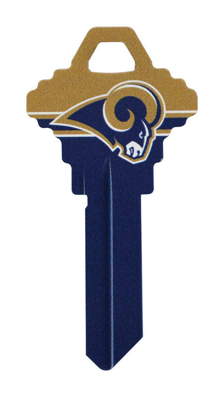 HILLMAN NFL St Louis Rams House/Office Key Blank 68 Single For Schlage Locks Multicolored (Pack of 6)