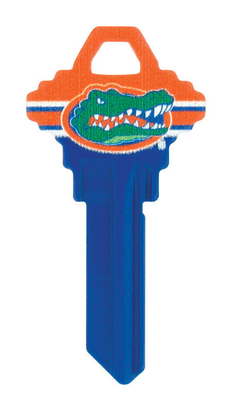 HILLMAN NCAA Painted Key House/Office Key Blank Single Blue (Pack of 6)