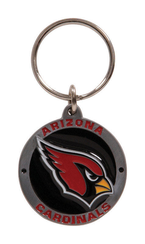 HILLMAN NFL Tempered Steel Multicolored Split Ring Keychain (Pack of 3)