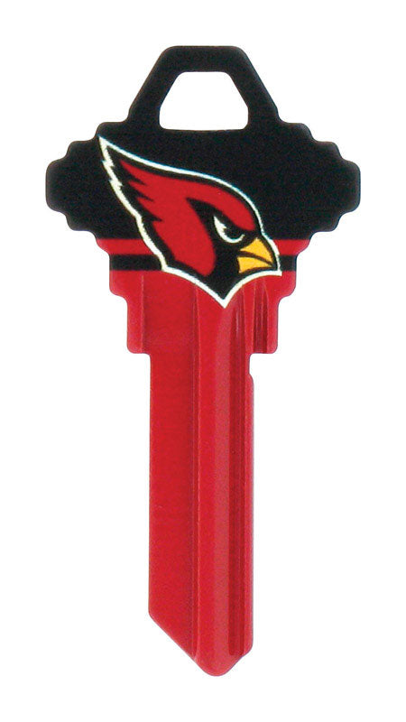 HILLMAN NFL Arizona Cardinals House/Office Key Blank 68 Single For Schlage Locks Red (Pack of 6)
