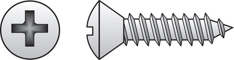 HILLMAN No. 12 Ga. X 2-1/2 in. L Phillips Oval Head Sheet Metal Screws 50 pk