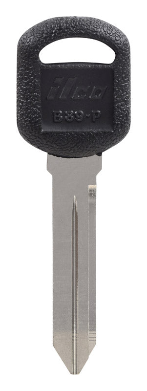 HILLMAN Traditional Key Automotive Key Blank Double For GM Black/Silver (Pack of 5)