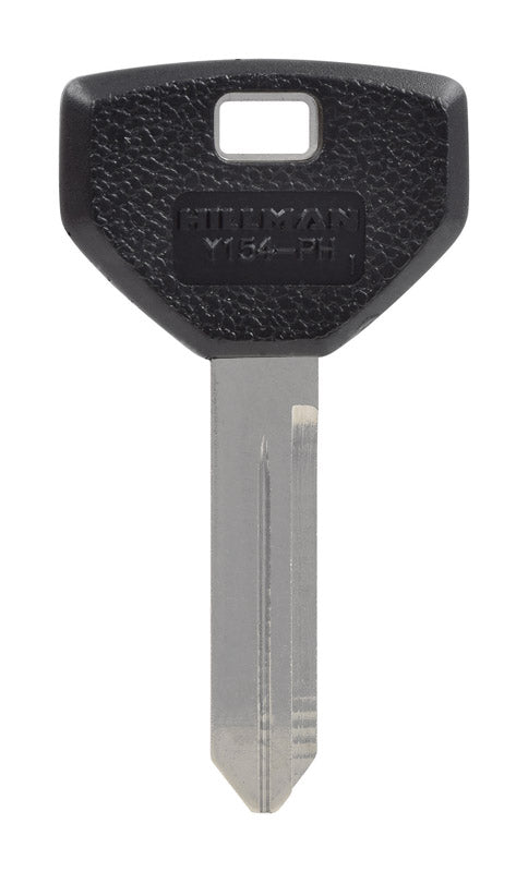 HILLMAN Traditional Key Automotive Key Blank Double For Chrysler Black/Silver (Pack of 5)