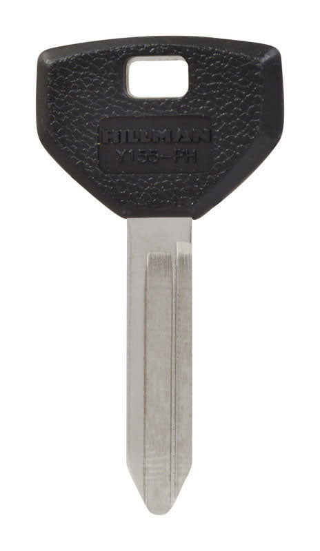 HILLMAN Traditional Key Automotive Key Blank Double For Chrysler Black/Silver (Pack of 5)