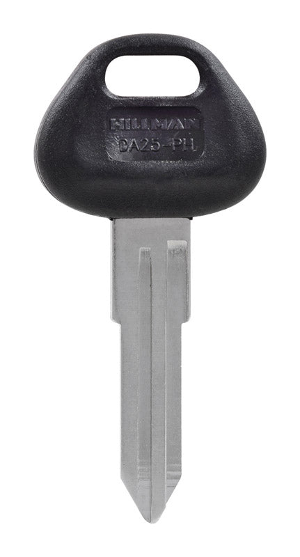 HILLMAN Traditional Key Automotive Key Blank Double For Nissan Black/Silver (Pack of 5)