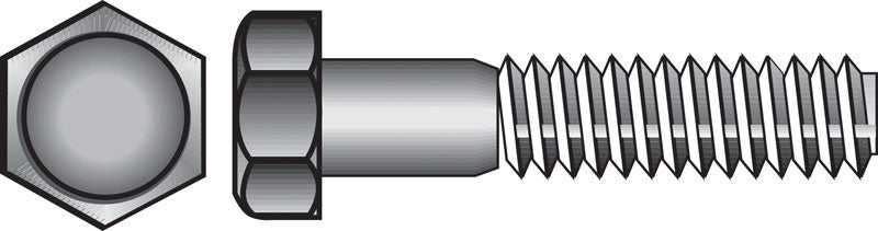 HILLMAN Tornillo de cabeza hexagonal de acero inoxidable, 5/16-18 pulg. de diámetro x 5 pulg. de largo, paquete de 25