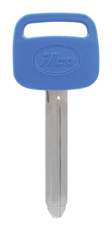 HILLMAN ColorPlus Traditional Key Motorcycle Key Blank Double For Toyota Blue/Silver (Pack of 5)