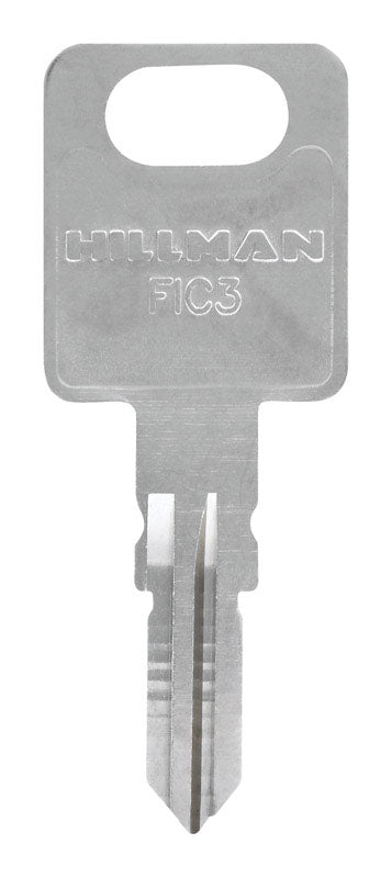 HILLMAN Traditional Key Automotive Key Blank Double For FIC3 Silver (Pack of 10)