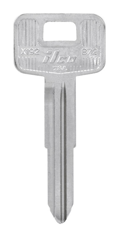 HILLMAN Traditional Key Automotive Key Blank Double For GM Silver (Pack of 10)