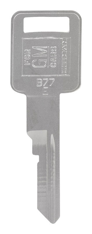 HILLMAN Traditional Key Automotive Key Blank Single For GM Silver (Pack of 10)