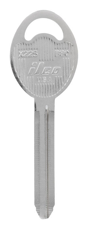 HILLMAN Traditional Key Automotive Key Blank Double For GM Silver (Pack of 10)