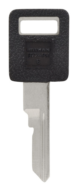 HILLMAN Traditional Key Automotive Key Blank Single For GM Black/Silver (Pack of 5)