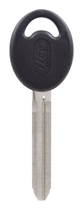 HILLMAN Traditional Key Automotive Key Blank Double For GM Black/Silver (Pack of 5)
