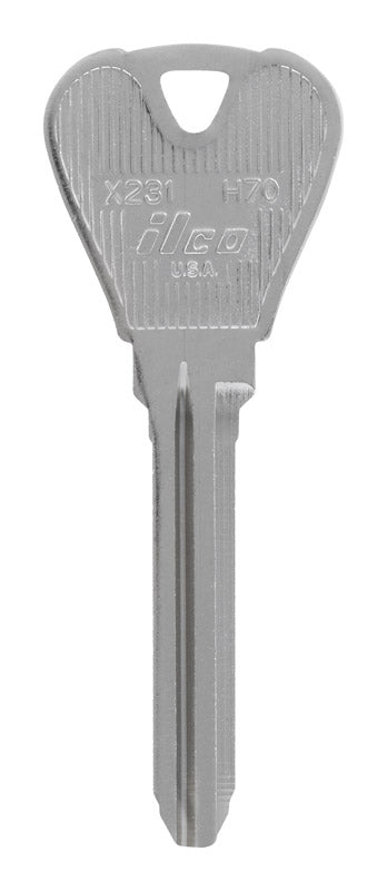 HILLMAN Traditional Key Automotive Key Blank Double For Ford Silver (Pack of 10)