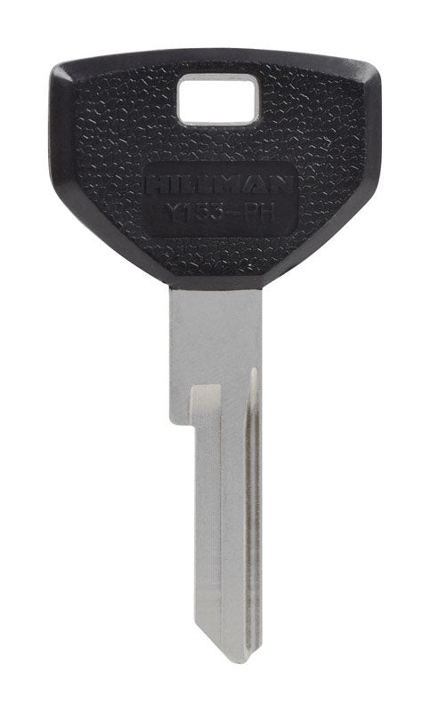 HILLMAN Traditional Key Automotive Key Blank Double For Chrysler Black/Silver (Pack of 5)