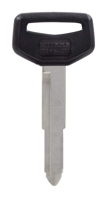 HILLMAN Traditional Key Automotive Key Blank Double For Toyota Black/Silver (Pack of 5)