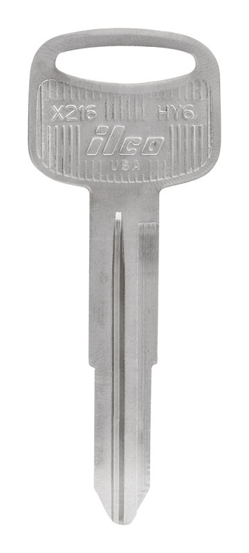 HILLMAN Traditional Key Automotive Key Blank Double For Hyundai Silver (Pack of 10)