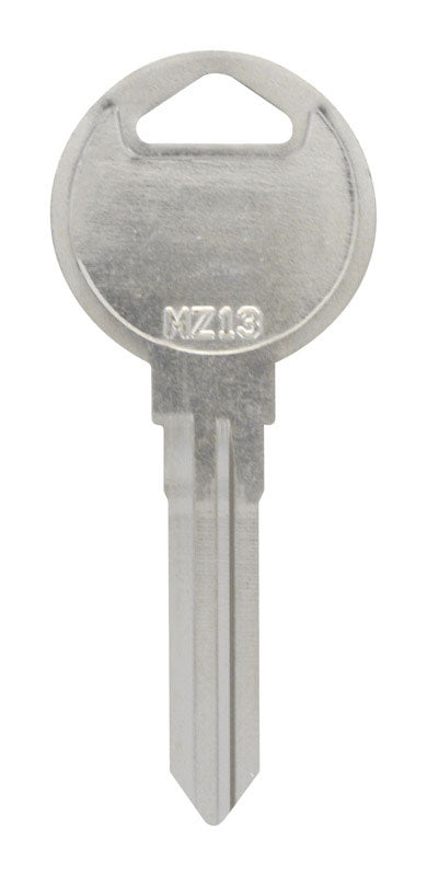 HILLMAN Traditional Key Automotive Key Blank Double For Mazda Silver (Pack of 10)