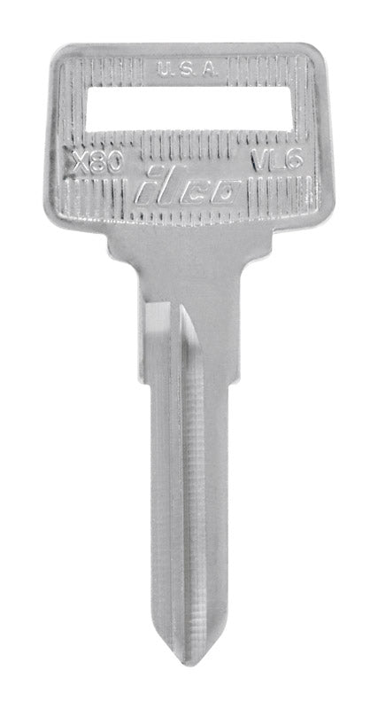 HILLMAN Traditional Key Automotive Key Blank Double For Volvo Silver (Pack of 10)