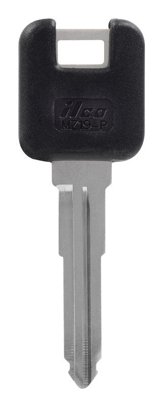 HILLMAN Traditional Key Automotive Key Blank Double For Mazda Black/Silver (Pack of 5)