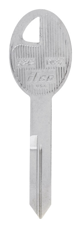 HILLMAN Traditional Key Automotive Universal Key Blank Double For Nissan Silver (Pack of 10)
