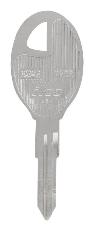 HILLMAN Traditional Key Automotive Key Blank Double For Nissan Silver (Pack of 10)