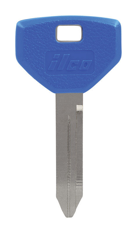 HILLMAN ColorPlus Traditional Key Automotive Key Blank Double For Chrysler Blue/Silver (Pack of 5)