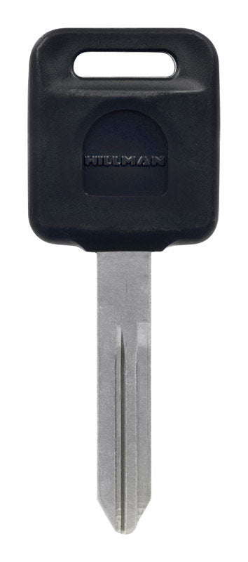HILLMAN Traditional Key Automotive Key Blank Double For Nissan Black/Silver (Pack of 5)