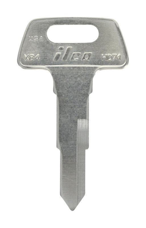 HILLMAN Traditional Key Automotive Key Blank Double For Honda Black/Silver (Pack of 10)