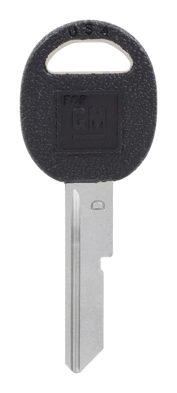 HILLMAN Traditional Key Automotive Key Blank Single For GM Black/Silver (Pack of 5)