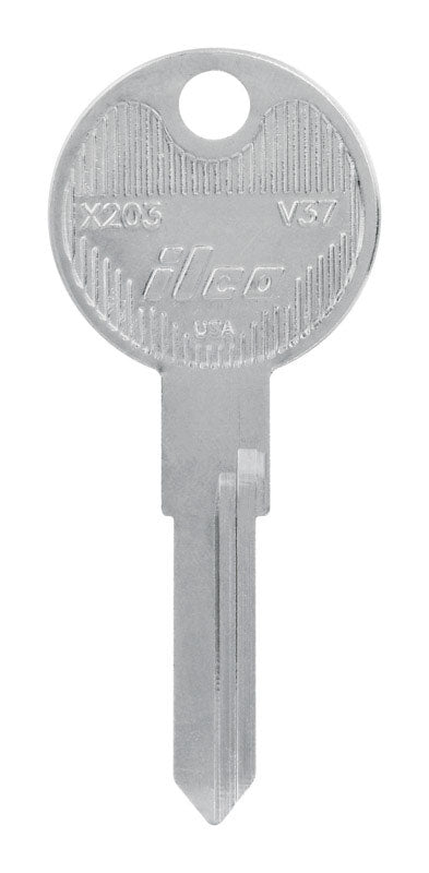 HILLMAN Traditional Key Automotive Key Blank Double For Volkswagen Silver (Pack of 10)
