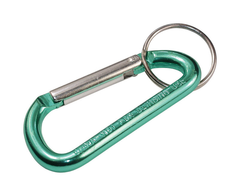HILLMAN Aluminum Multicolored Carabiner Clip Hook Carabiner Key Chain (Pack of 36)