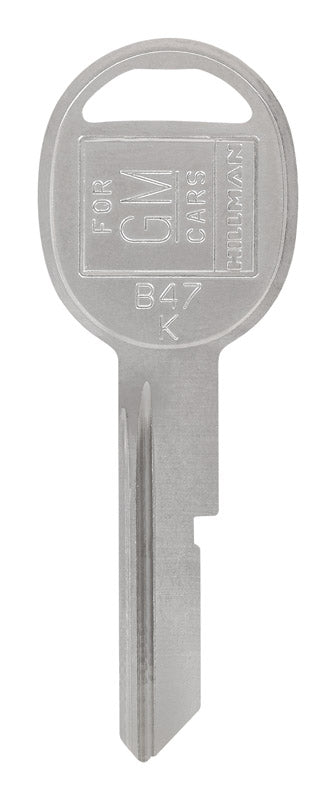 HILLMAN Traditional Key Automotive Key Blank Single For GM Silver (Pack of 10)