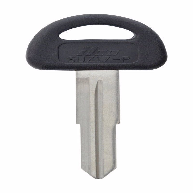 HILLMAN Traditional Key Automotive Key Blank Double For Suzuki Black/Silver (Pack of 5)
