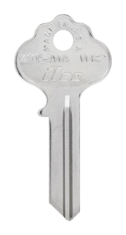 HILLMAN Traditional Key House/Office Key Blank 1054 Double Silver (Pack of 10)