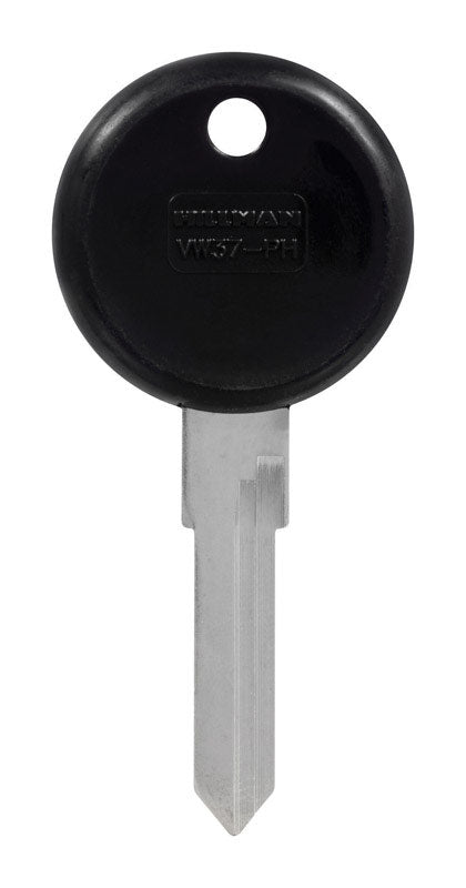 HILLMAN Traditional Key Automotive Key Blank Double For Volkswagen Black/Silver (Pack of 5)