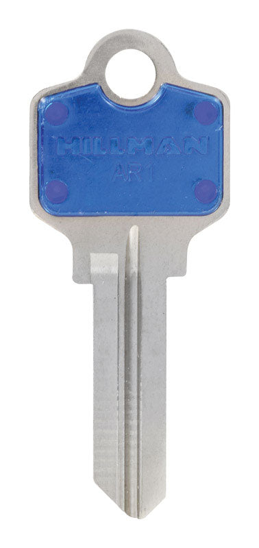 HILLMAN ColorPlus Traditional Key House/Office Key Blank Single Blue (Pack of 5)