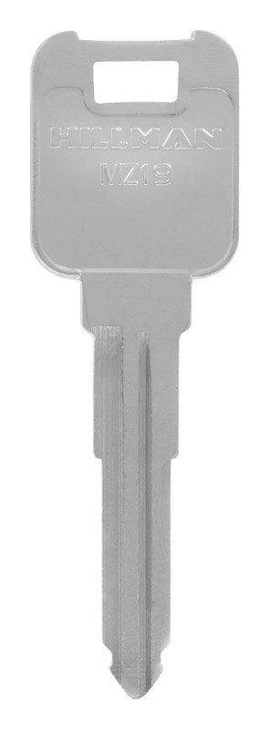 HILLMAN Traditional Key Automotive Key Blank Double For Mazda Silver (Pack of 10)