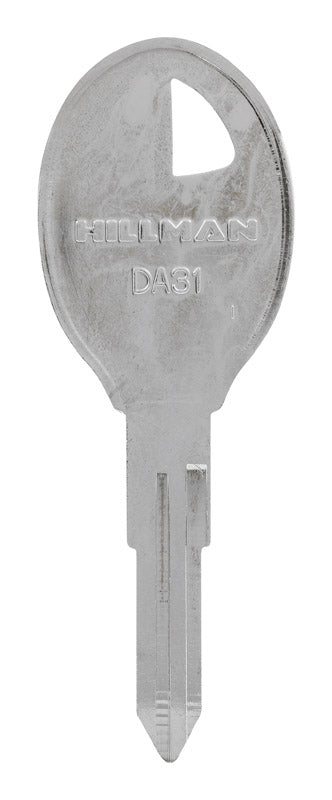 HILLMAN Traditional Key Automotive Key Blank Double For Nissan Silver (Pack of 10)
