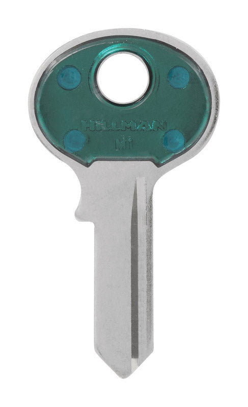 HILLMAN ColorPlus Traditional Key Padlock Key Blank Single Green/Silver (Pack of 5)