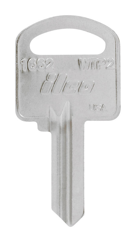 HILLMAN Traditional Key House/Office Key Blank 1662 Double For Yale Locks Silver (Pack of 10)