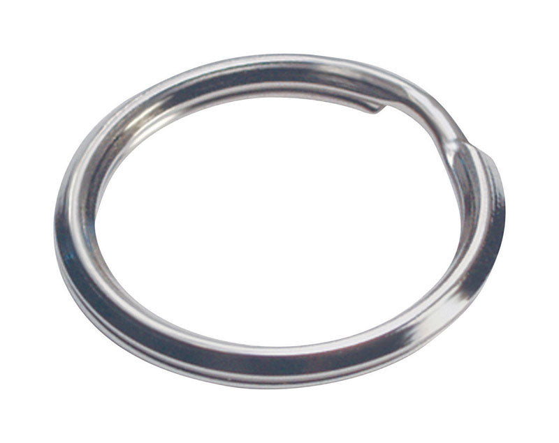 HILLMAN Tempered Steel Silver Split Rings/Cable Rings Key Ring (Pack of 5)