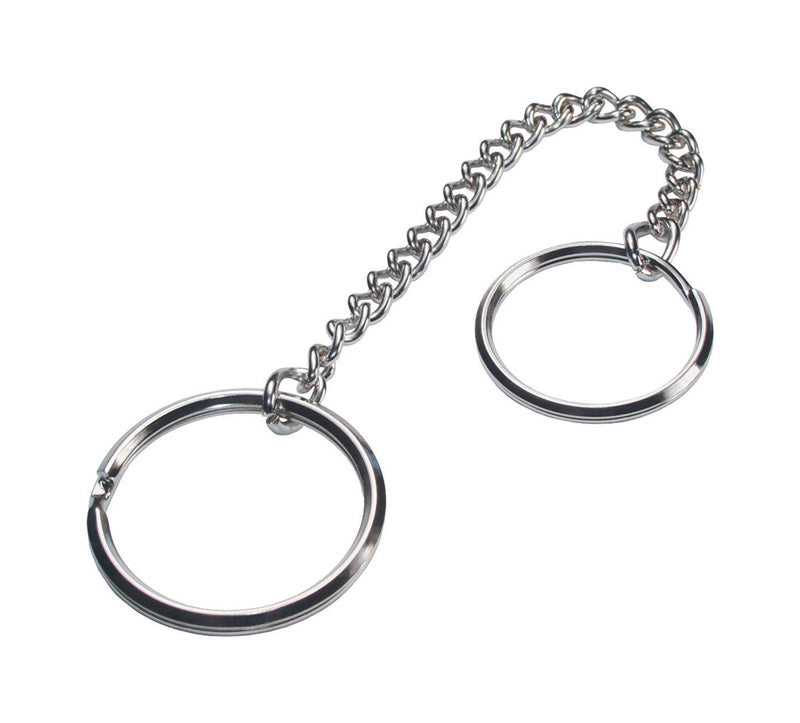 HILLMAN Ganchos metálicos plateados para cinturón/Cadenas para bolsillo Llavero con gancho para cinturón (Paquete de 5)